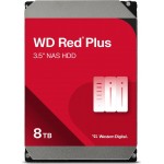 Western Digital WD Red Plus 8TB 3.5 SATA 6Gb/s NAS Hard Drive, 5640 RPM, 256MB Cache, CMR Technology, RAID-Optimized for Up to 8-Bay NAS, 180TB/Year Workload, 1 Million Hours MTBF, RoHS Compliant