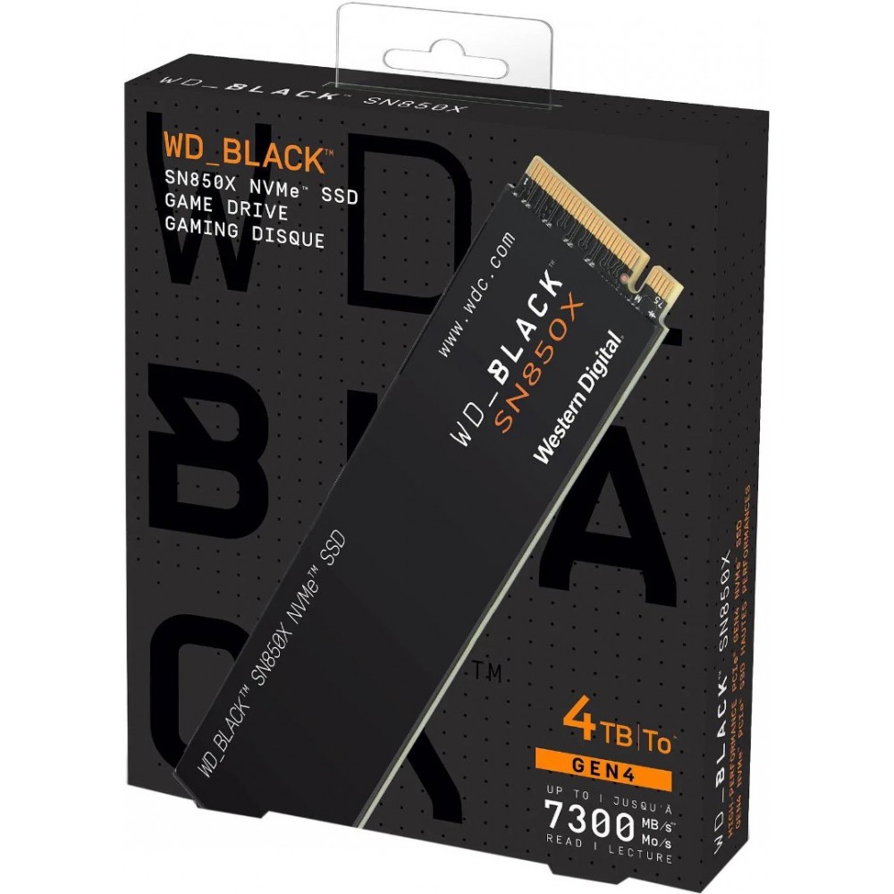 WD_BLACK SN850X NVMe™ SSD - 4TB, Without Heatsink