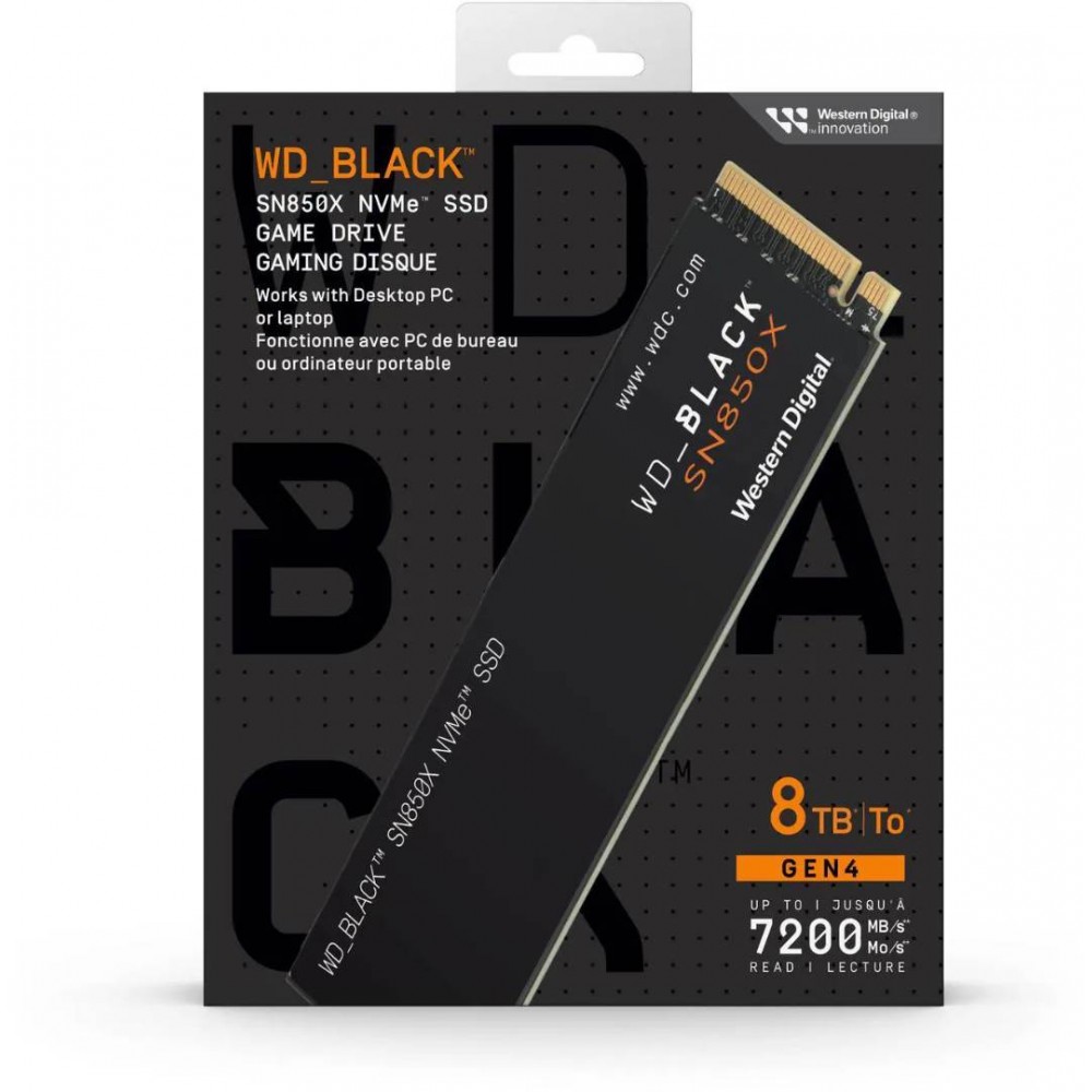 WD_BLACK SN850X NVMe™ SSD - 8TB, Without Heatsink