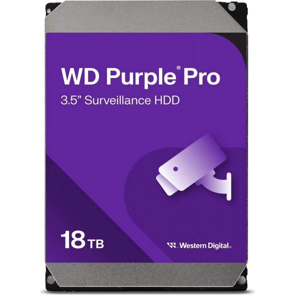 WD Purple Pro WD181PURP 18TB 7200 RPM 512MB Cache SATA 6.0Gb/s 3.5" Internal Hard Drive