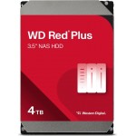 Western Digital WD Red Plus 4TB 3.5 SATA 6Gb/s NAS Hard Drive, 5400 RPM, 256MB Cache, CMR Technology, RAID-Optimized for Up to 8-Bay NAS, 180TB/Year Workload, 1 Million Hours MTBF, RoHS Compliant
