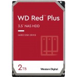 Western Digital WD Red Plus 2TB 3.5 SATA 6Gb/s NAS Hard Drive, 5400 RPM, 512MB Cache, CMR, RAID-Optimized, 180TB/Year Workload