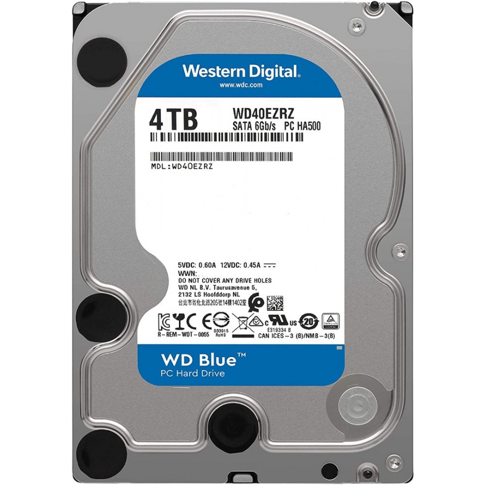 Western Digital WD Blue 4TB 3.5 SATA 6Gb/s Internal Hard Drive, 5400 RPM, 256MB Cache, CMR Technology, Low Power Consumption