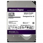 Western Digital WD Purple Pro 22TB 3.5 SATA 6Gb/s Surveillance Hard Drive, 7200 RPM, 512MB Cache, CMR Technology, Up to 267 MB/s Transfer Rate, Tarnish-Resistant Components, Supports Up to 64 HD Cameras, AI-Enabled